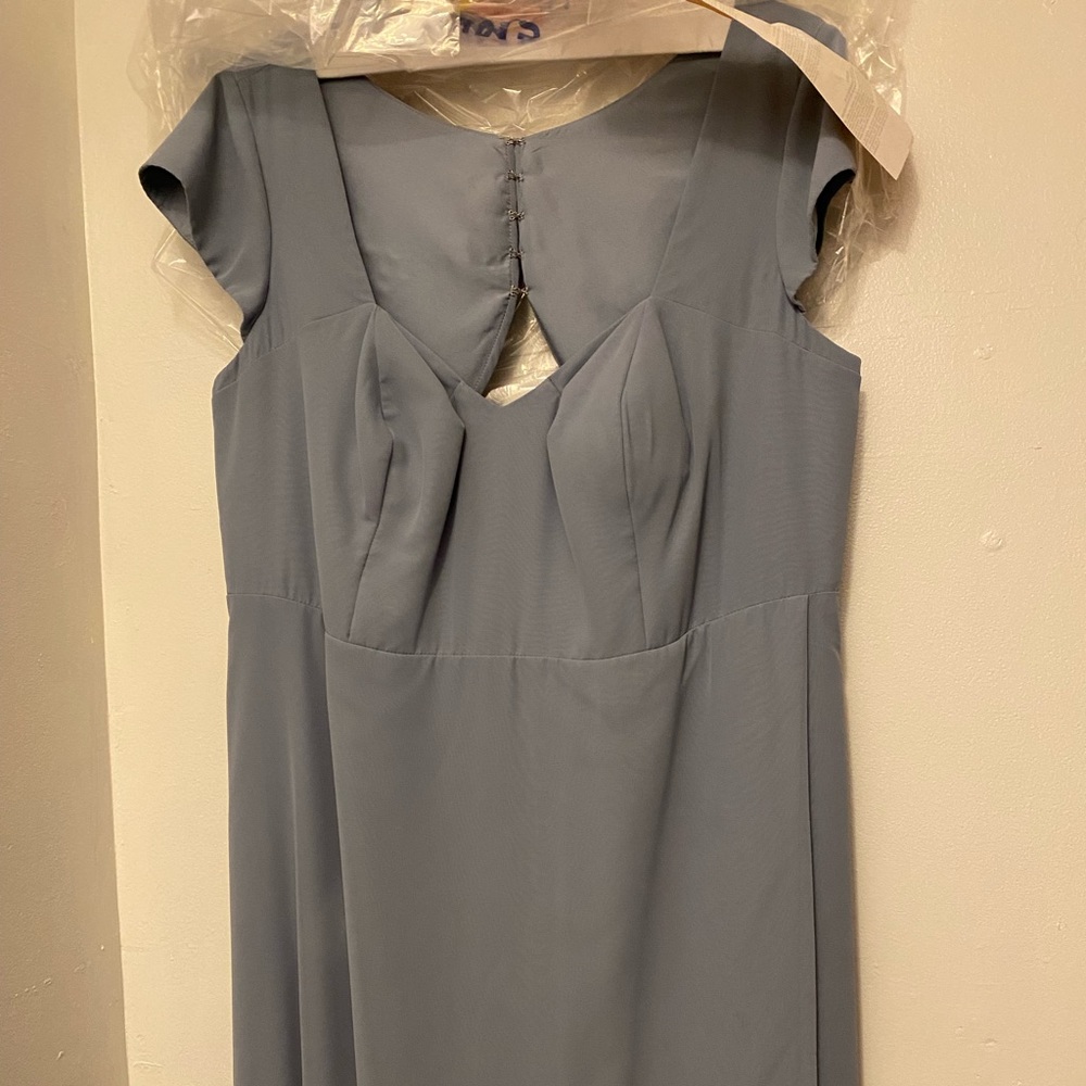 light blue azazie gown